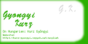 gyongyi kurz business card